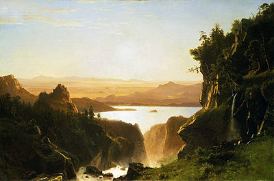Island Lake, Wind River Range, Wyoming, 1861 | Bierstadt | Painting Reproduction