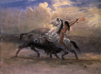 The Last of the Buffalo (Sketch), c.1888 | Bierstadt | Gemälde Reproduktion