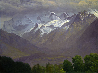 In the High Mountains, indated | Bierstadt | Gemälde Reproduktion