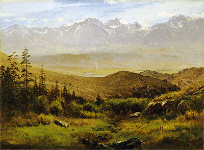 In the Foothills of the Rockies , n.d. by Bierstadt | Painting Reproduction