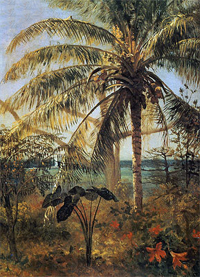 Palm Tree, Nassau, 1892 by Bierstadt | Painting Reproduction