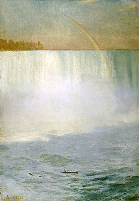 Wasserfall und Regenbogen, Niagara, n.d. | Bierstadt | Gemälde Reproduktion