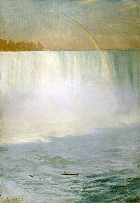 Waterfall and Rainbow, Niagara, n.d. by Bierstadt | Painting Reproduction