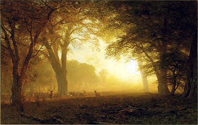 Das goldene Licht des California, n.d. | Bierstadt | Gemälde Reproduktion