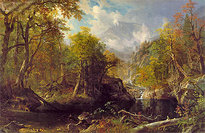 The Emerald Pool, 1870 | Bierstadt | Painting Reproduction