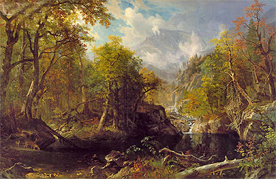 The Emerald Pool, 1870 by Bierstadt | Painting Reproduction