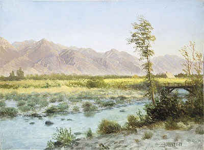 Western Landscape, n.d. by Bierstadt | Painting Reproduction