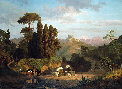 Italian Mountains, 1859 | Bierstadt | Gemälde Reproduktion