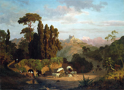 Italian Mountains, 1859 by Bierstadt | Painting Reproduction