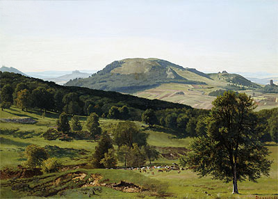 Landscape - Hill and Dale, undated | Bierstadt | Gemälde Reproduktion