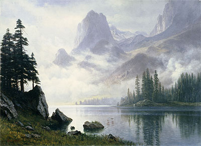 Mountain out of the Mist, n.d. by Bierstadt | Painting Reproduction