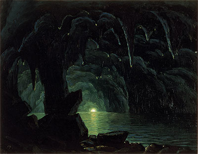 The Blue Grotto, Capri, undated | Bierstadt | Painting Reproduction