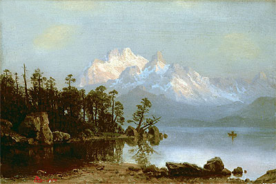 Bergkanufahren | Bierstadt | Gemälde Reproduktion