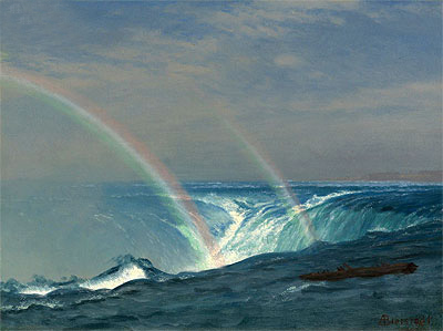Home of the Rainbow, Horseshoe Falls, Niagara, undated | Bierstadt | Painting Reproduction