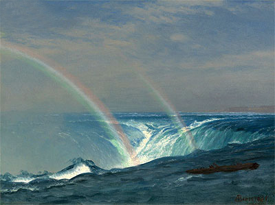 Heimat des Regenbogens, Horseshoe-Fälle, Niagara | Bierstadt | Gemälde Reproduktion