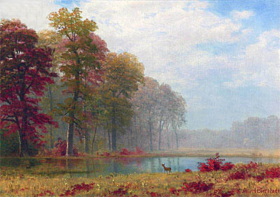 Herbst am Fluss | Bierstadt | Gemälde Reproduktion