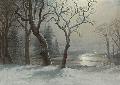 Winter in Yosemite | Bierstadt | Gemälde Reproduktion