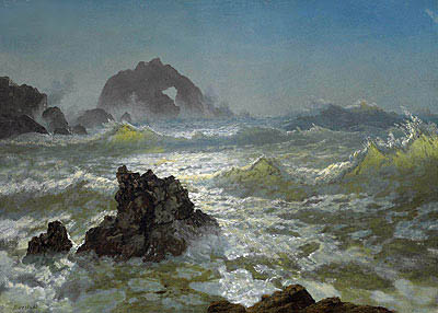 Seal Rock, California, c.1872 | Bierstadt | Gemälde Reproduktion