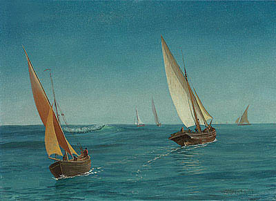 On the Mediterranean, n.d. | Bierstadt | Gemälde Reproduktion