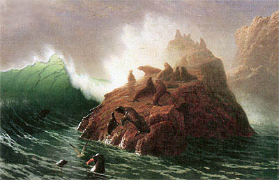 Seal Rock, Kalifornien, c.1873/75 | Bierstadt | Gemälde Reproduktion