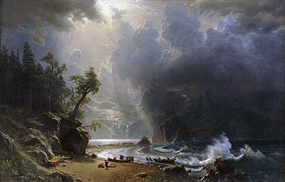 Puget Sound on the Pacific Coast, 1870 | Bierstadt | Painting Reproduction