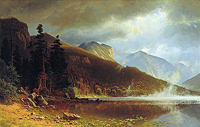 Echo Lake, Franconia Mountains, New Hampshire, 1861 | Bierstadt | Painting Reproduction