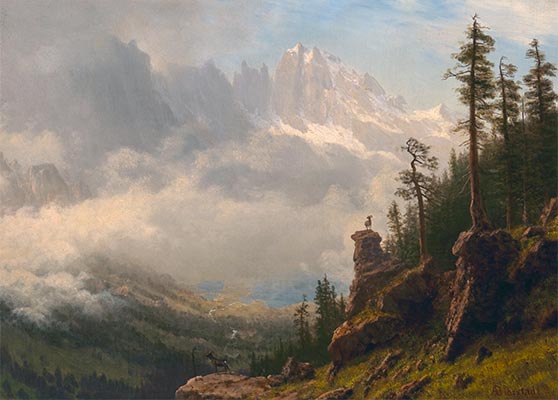 Sierra Nevada Gebirge in Kalifornien | Bierstadt | Gemälde Reproduktion