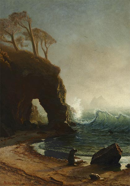 Point Lobos, California, undated | Bierstadt | Painting Reproduction