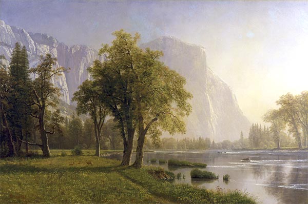 El Capitan, Yosemite Valley, California, 1875 | Bierstadt | Gemälde Reproduktion