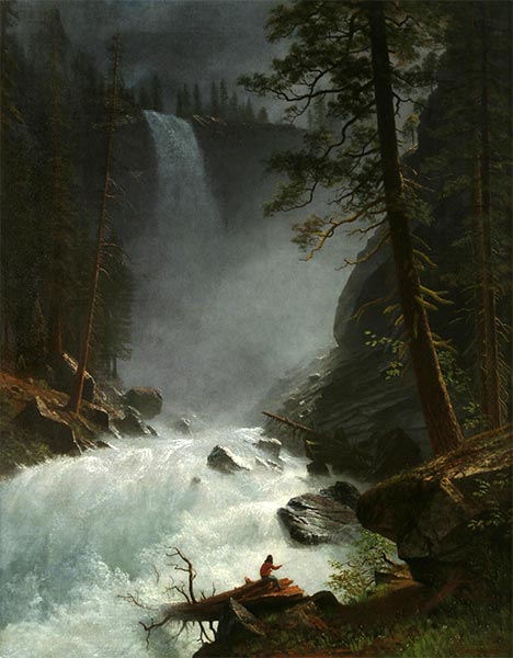 Ein Bach in den Rocky Mountains, 1882 | Bierstadt | Gemälde Reproduktion