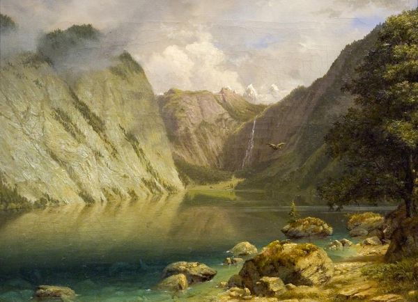 A Western Landscape, 1860s | Bierstadt | Painting Reproduction