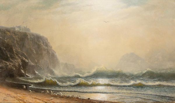 Cliff House & Bucht von San Francisco | Bierstadt | Gemälde Reproduktion