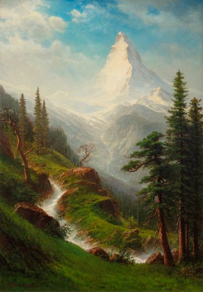 The Matterhorn, undated | Bierstadt | Painting Reproduction
