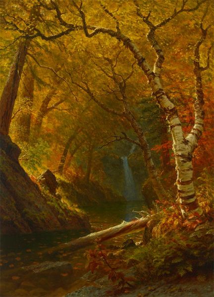 Woodland Pool, c.1870 | Bierstadt | Painting Reproduction