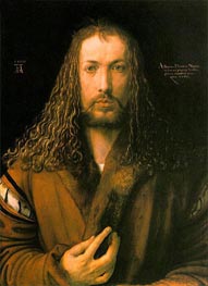 Self Portrait at 28, 1500 by Durer | Painting Reproduction