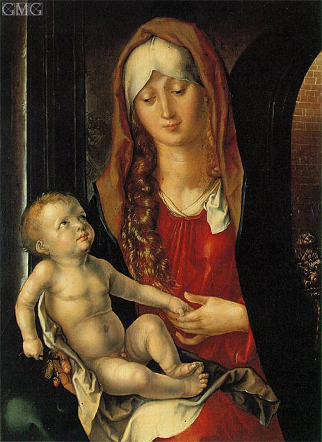 Virgin and Child before an Archway, c.1495 by Durer | Painting Reproduction