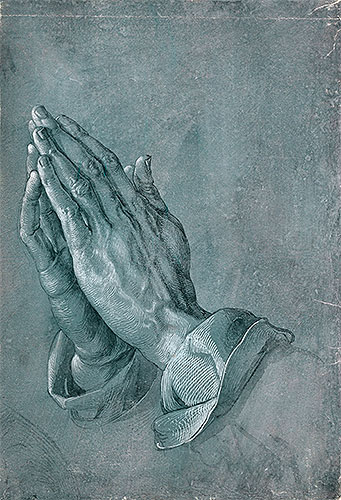Hands of an Apostle (Praying Hands), 1508 by Durer | Painting Reproduction