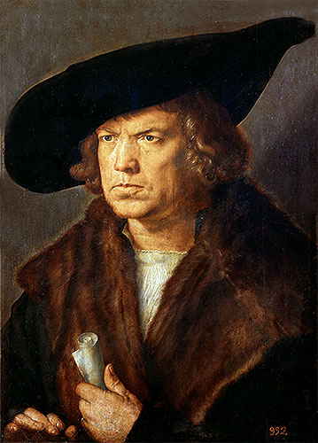 Porträt eines unbekannten Mannes | Durer | Gemälde Reproduktion