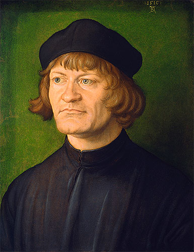 Portrait of a Clergyman (Johann Dorsch), 1516 | Durer | Painting Reproduction