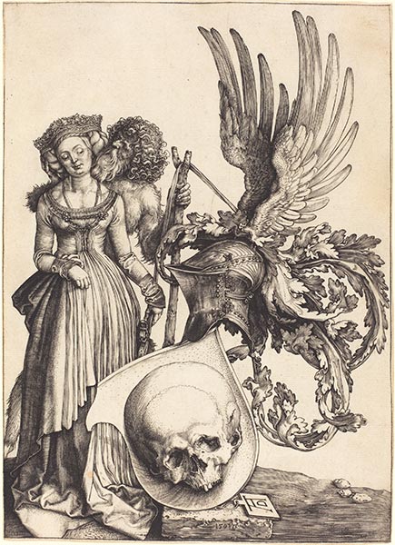 Wappen mit Schädel, 1503 | Durer | Gemälde Reproduktion