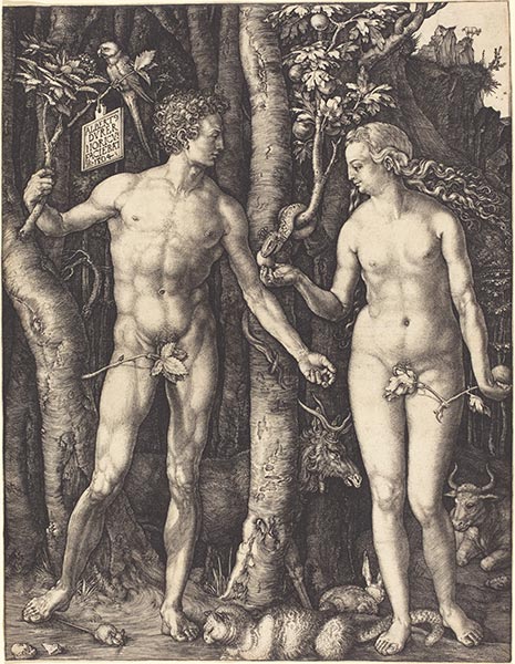 Adam und Eva, 1504 | Durer | Gemälde Reproduktion
