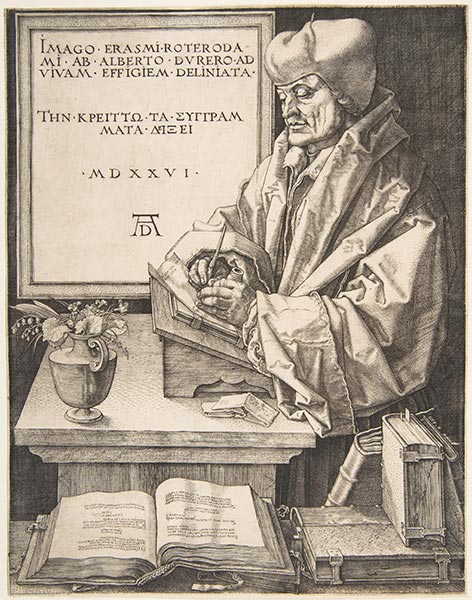 Erasmus of Rotterdam, 1526 | Durer | Painting Reproduction