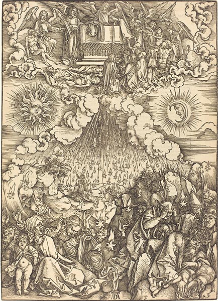 Die Öffnung des fünften und sechsten Siegels, c.1496/98 | Durer | Gemälde Reproduktion