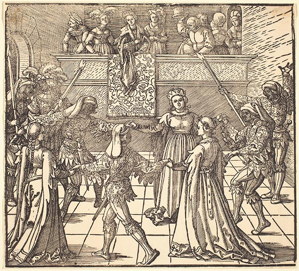 Maskeradentanz mit Fackeln, c.1516 | Durer | Gemälde Reproduktion