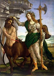 Athene and the Centaur, c.1480 by Botticelli | Painting Reproduction