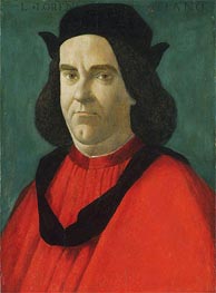 Portrait of Lorenzo de' Lorenzi, c.1492 von Botticelli | Gemälde-Reproduktion