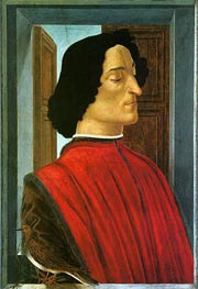 Giuliano de Medici, c.1480 von Botticelli | Gemälde-Reproduktion