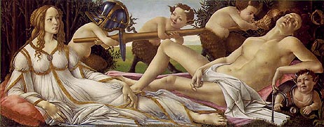 Venus and Mars, c.1485 | Botticelli | Painting Reproduction