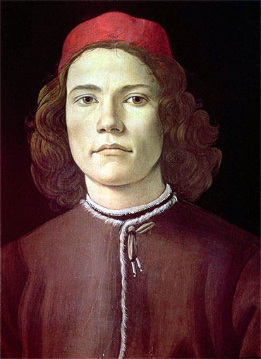 Portrait of a Young Man, c.1480/85 | Botticelli | Painting Reproduction