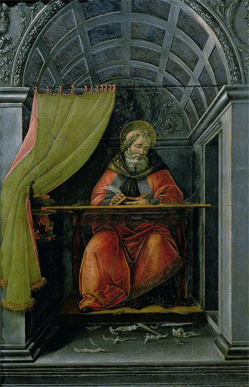 Saint Augustine in his Cell, 1490 | Botticelli | Gemälde Reproduktion